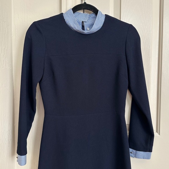 Sandro Paris Gigi Striped Trim‎ Fit and Flare Dress - Picture 4 of 11